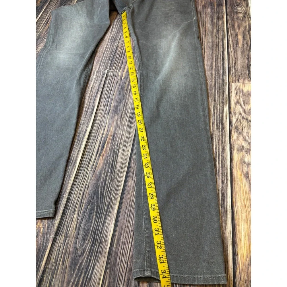 Diesel Buster Jeans Mens 33X34 Gray Stretch Slim Tapered Denim Italian Designer